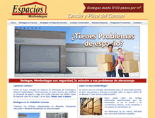 Tablet Screenshot of espacios-minibodegas.com